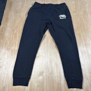 Roots Mens Black Drawstring Sweatpants Joggers Size Medium